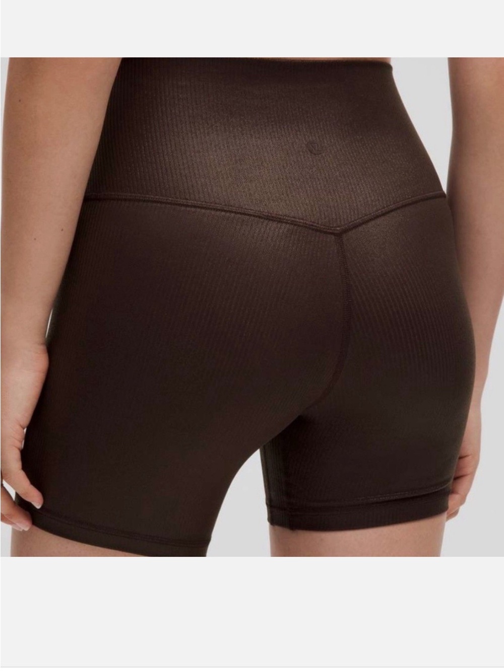 lululemon athletica Ribbed High-Waist Bike Shorts - Dark Brown